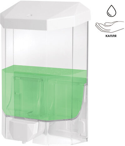 Дозатор для жидкого мыла LAIMA PROFESSIONAL ORIGINAL, НАЛИВНОЙ, 1 л, прозрачный, пластик, 605773