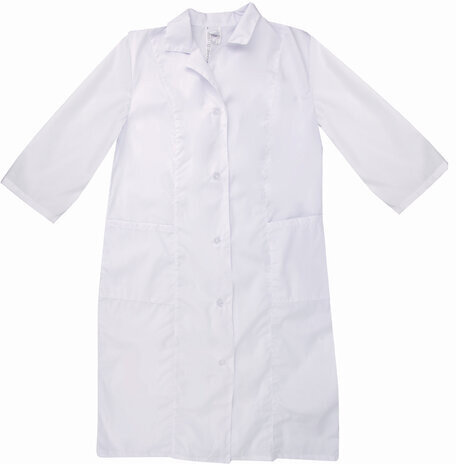 Халат медицинский женский белый, рукав 3/4, тиси, размер 44-46, рост 170-176, плотность ткани 120 г/м2, 610753