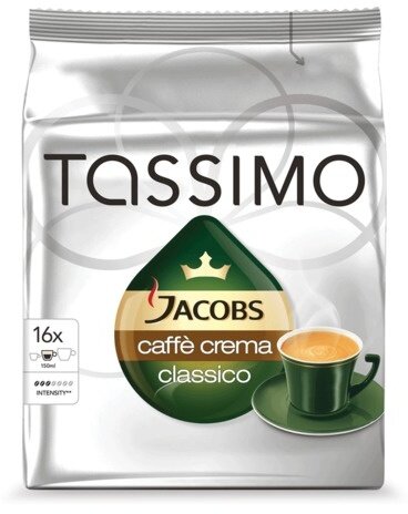 Кофе в капсулах JACOBS Caffe Crema для кофемашин Tassimo, 16 порций, 8052180