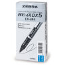 Ручка-роллер ZEBRA "Zeb-Roller DX5", СИНЯЯ, корпус серебристый, узел 0,5 мм, линия письма 0,3 мм, EX-JB2-BL, EX-JB4-BL