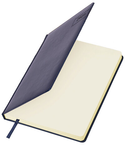 Ежедневник датированный 2025, БОЛЬШОЙ ФОРМАТ, 210х297 мм, А4, BRAUBERG "Imperial", под кожу, синий, 115739