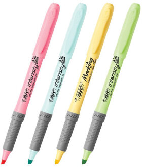 Набор текстовыделителей BIC &quot;Grip Pastel&quot; 4 шт., АССОРТИ, линия 1,6-4 мм, 964859