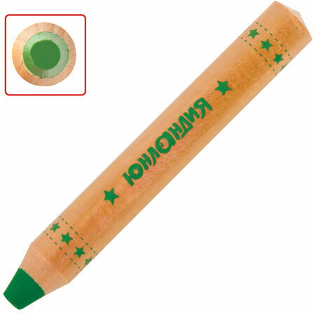 Карандаши цветные утолщенные акварельные ЮНЛАНДИЯ, 6 цветов + точилка, пишут на всём, 181691