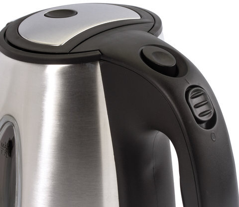 Чайник SONNEN KT-1721, 1,7 л, 2200 Вт, закрытый нагревательный элемент, нержавеющая сталь, черный, подсветка, 454347