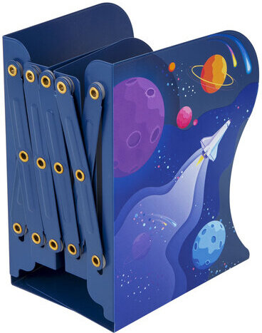 Подставка-держатель для книг и учебников BRAUBERG KIDS "Adventure" раздвижная, металлическая, 238065