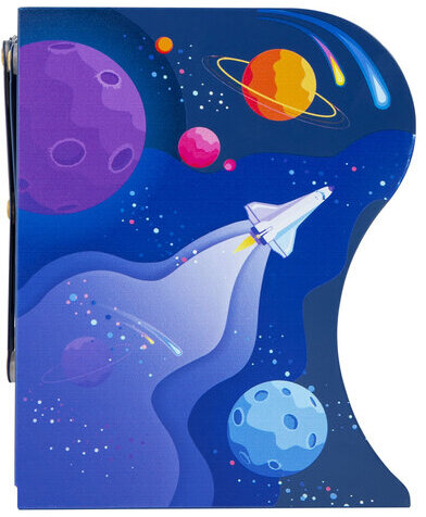 Подставка-держатель для книг и учебников BRAUBERG KIDS "Adventure" раздвижная, металлическая, 238065