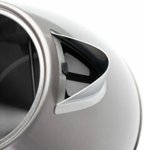 Чайник с термометром BRAYER BR1007, 1,7 л, 2200 Вт, закрытый нагревательный элемент, сталь, бежевый