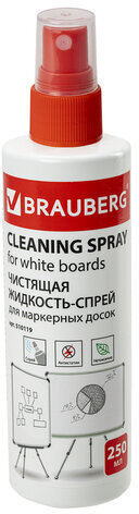 Чистящая жидкость-спрей для маркерных досок BRAUBERG, 250 мл, 510119