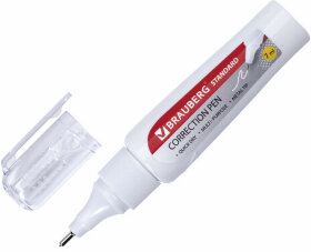 Ручка-корректор BRAUBERG &quot;Standard&quot;, 7 мл, металлический наконечник, в упаковке с подвесом, 222058