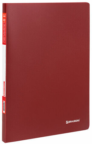 Папка 30 вкладышей BRAUBERG "Office", красная, 0,5 мм, 222630