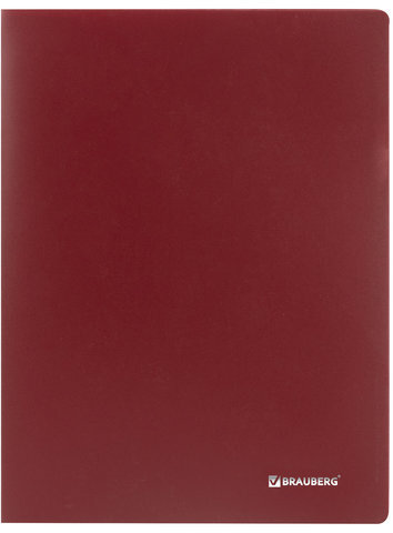 Папка 30 вкладышей BRAUBERG "Office", красная, 0,5 мм, 222630