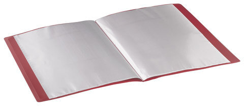 Папка 30 вкладышей BRAUBERG "Office", красная, 0,5 мм, 222630