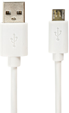 Кабель белый USB 2.0-micro USB, 1 м, SONNEN, медь, для передачи данных и зарядки, 513557