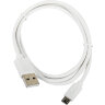 Кабель белый USB 2.0-micro USB, 1 м, SONNEN, медь, для передачи данных и зарядки, 513557