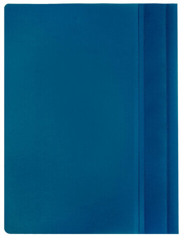 Скоросшиватель пластиковый МАЛОГО ФОРМАТА (160х228 мм), А5, BRAUBERG, 130/180 мкм, синий, 224801
