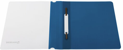 Скоросшиватель пластиковый МАЛОГО ФОРМАТА (160х228 мм), А5, BRAUBERG, 130/180 мкм, синий, 224801