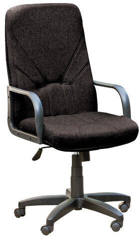 Кресло офисное &quot;Менеджер&quot;, ткань, монолитный каркас, черное С-11, В-14