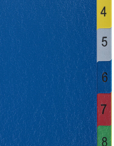 Разделитель пластиковый широкий BRAUBERG А4+, 10 листов, цифровой 1-10, оглавление, цветной, 225621