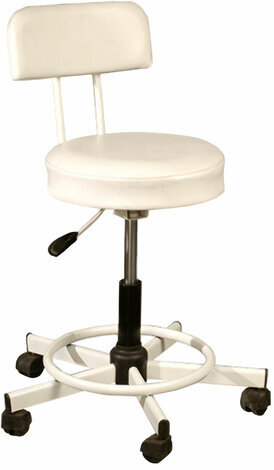 Кресло РС12, без подлокотников, кожзам, белое, РС01.00.12-210-