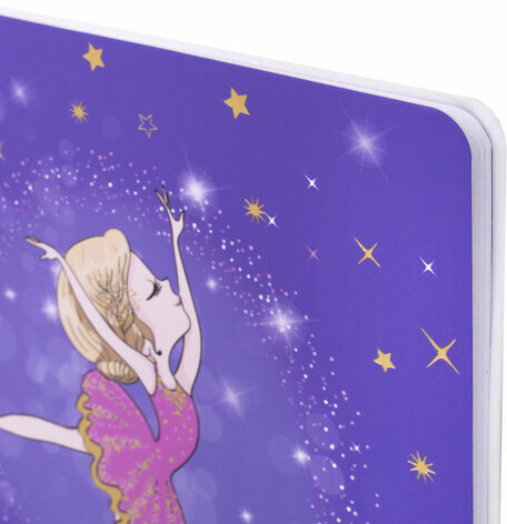 Дневник 1-4 класс 48 л., кожзам (гибкая), печать, фольга, ЮНЛАНДИЯ, "Балерина", 106161