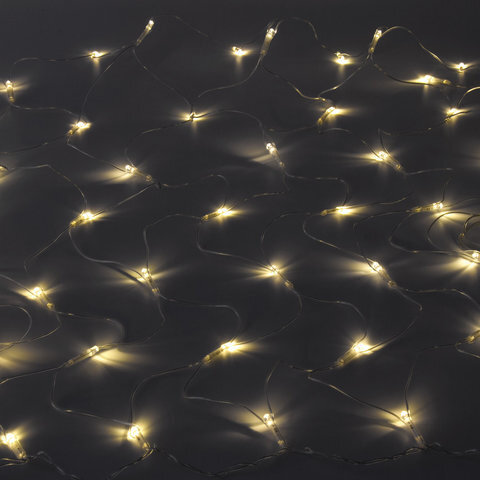 Электрогирлянда светодиодная ЗОЛОТАЯ СКАЗКА "Сеть", 120 ламп, 1,5х1 м, теплый белый, контроллер, 591104