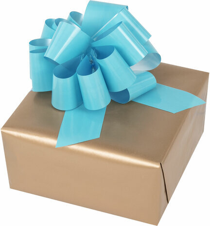 Бант-шар d = 15 см для подарка, НАБОР 3 шт., глянец, цвета желтый, мятный, голубой, ЗОЛОТАЯ СКАЗКА, 591834