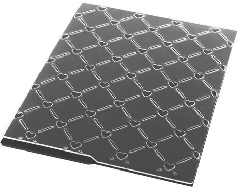 Клише для тиснения 3D "Решетка с сердцем" для Машинки ОС-5, 108х146 мм, ОСТРОВ СОКРОВИЩ, 663807, 862-056