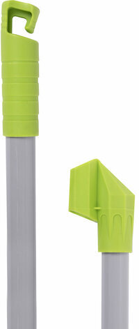 Совок для мусора 21х25 см + щетка 18х7 см, длинные рукоятки 80 см, "Ленивка", пластик, ЛЮБАША, 603616