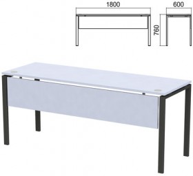 Стол на металлокаркасе &quot;Арго&quot;, 1800х600х760 мм, царга, серый (КОМПЛЕКТ)