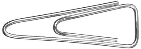 Скрепки большие 50 мм, ОФИСМАГ, никелированные, треугольные, 50 шт., в картонной коробке, 222093