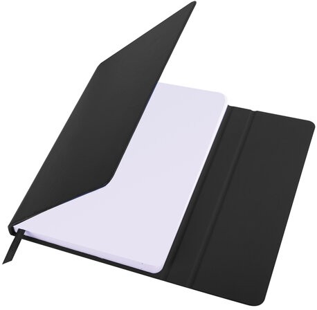 Ежедневник недатированный А5 138х213 мм BRAUBERG "Towny" под кожу, магнитный клапан 160 л., черный, 123785