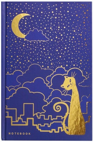 Блокнот А5 (135х206 мм), 80 л., твердый переплет, клетка, фольга, BRAUBERG, "Кошечка", 126051