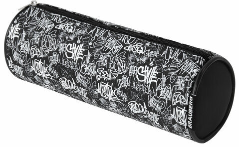 Пенал-косметичка BRAUBERG, Graffiti, черный, 20х7х7см, 272297