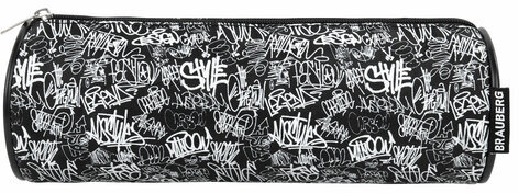 Пенал-косметичка BRAUBERG, Graffiti, черный, 20х7х7см, 272297