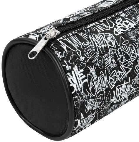 Пенал-косметичка BRAUBERG, Graffiti, черный, 20х7х7см, 272297