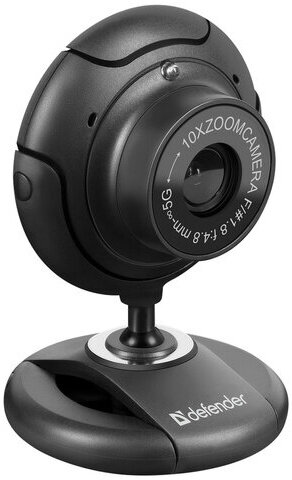 Веб-камера DEFENDER C-2525HD, 2 Мп, микрофон, USB 2.0, регулируемое крепление, черная, 63252