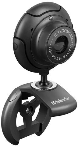 Веб-камера DEFENDER C-2525HD, 2 Мп, микрофон, USB 2.0, регулируемое крепление, черная, 63252