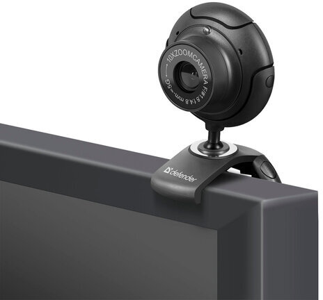 Веб-камера DEFENDER C-2525HD, 2 Мп, микрофон, USB 2.0, регулируемое крепление, черная, 63252