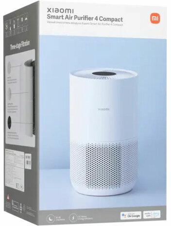 Очиститель воздуха XIAOMI Mi Smart Air Purifier 4 Compact, 27 Вт, площадь до 48 м2, белый, BHR5860EU