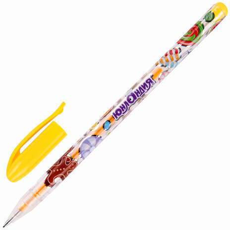 Ручки гелевые ЮНЛАНДИЯ, НАБОР 12 ЦВЕТОВ, корпус с печатью, узел 0,5 мм, линия письма 0,35 мм, 142800