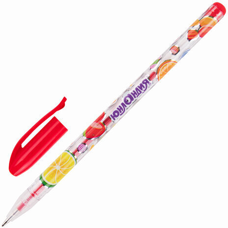 Ручки гелевые ЮНЛАНДИЯ, НАБОР 12 ЦВЕТОВ, корпус с печатью, узел 0,5 мм, линия письма 0,35 мм, 142800