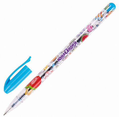 Ручки гелевые ЮНЛАНДИЯ, НАБОР 12 ЦВЕТОВ, корпус с печатью, узел 0,5 мм, линия письма 0,35 мм, 142800