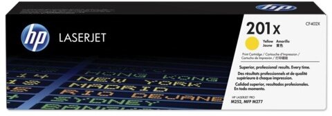 Картридж лазерный HP (CF402X) LaserJet Pro M277n/dw/M252n/dw, №201X, желтый, оригинальный, ресурс 2300 страниц