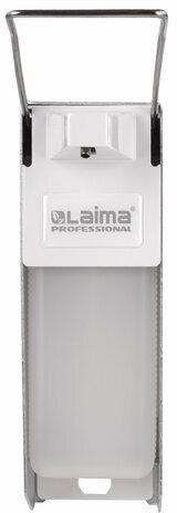 Дозатор локтевой для жидкого мыла и геля-антисептика, с еврофлаконом 1 л, LAIMA, металлический, 605706