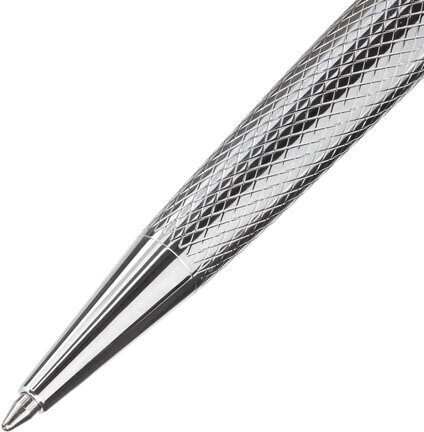 Ручка подарочная шариковая GALANT "ETUDE", корпус серебристый, детали хром, узел 0,7 мм, синяя, 143506