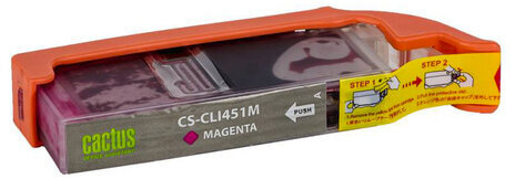 Картридж струйный CACTUS (CS-CLI451M) для CANON Pixma iP7240, пурпурный