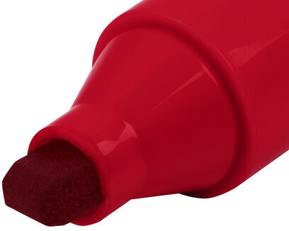 Маркер перманентный BRAUBERG "JUMBO", КРАСНЫЙ, ШИРОКАЯ ЛИНИЯ ПИСЬМА, скошенный наконечник, 3-10 мм, 151226