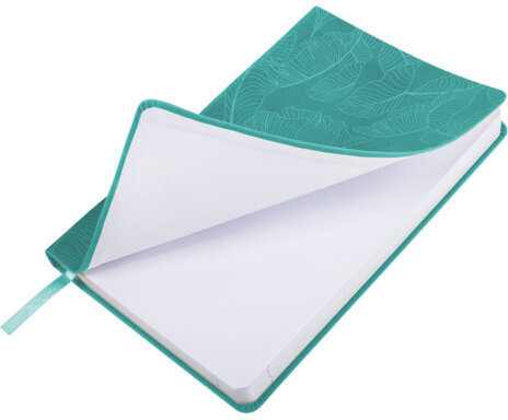 Ежедневник датированный 2025, А5, 138x213 мм, BRAUBERG "Foliage", под кожу гибкий, бирюзовый, 115851