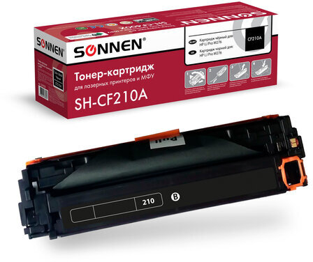 Картридж лазерный SONNEN (SH-CF210A) для HP LJ Pro M276 ВЫСШЕЕ КАЧЕСТВО, черный, 1600 страниц, 363958