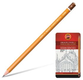 Карандаши чернографитные KOH-I-NOOR, НАБОР 12 шт.,&quot;Graphic&quot;, 5В-5H, без резинки, 1502012009PL